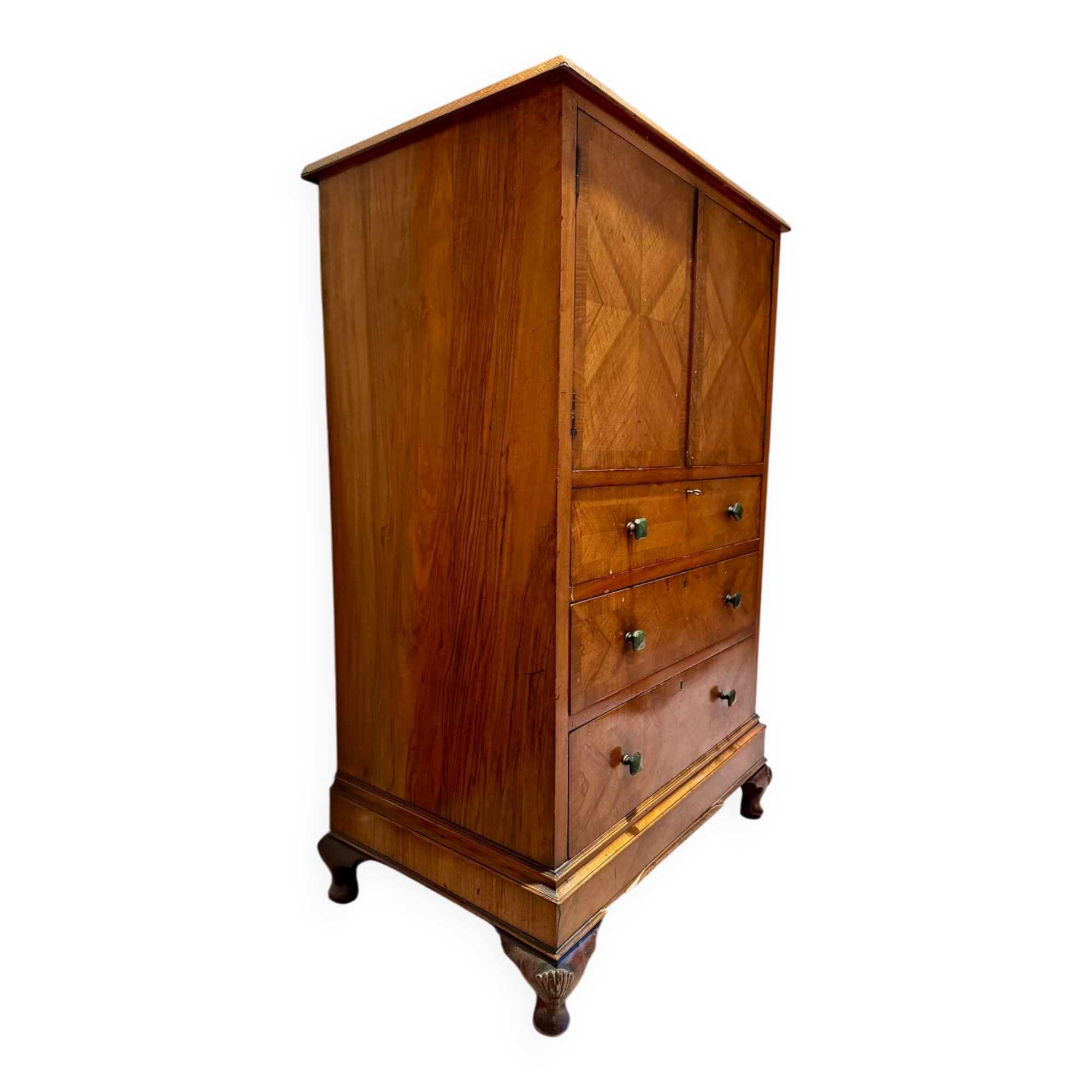 Superb tall solid wood chest of drawers – Art Deco style, circa 1900