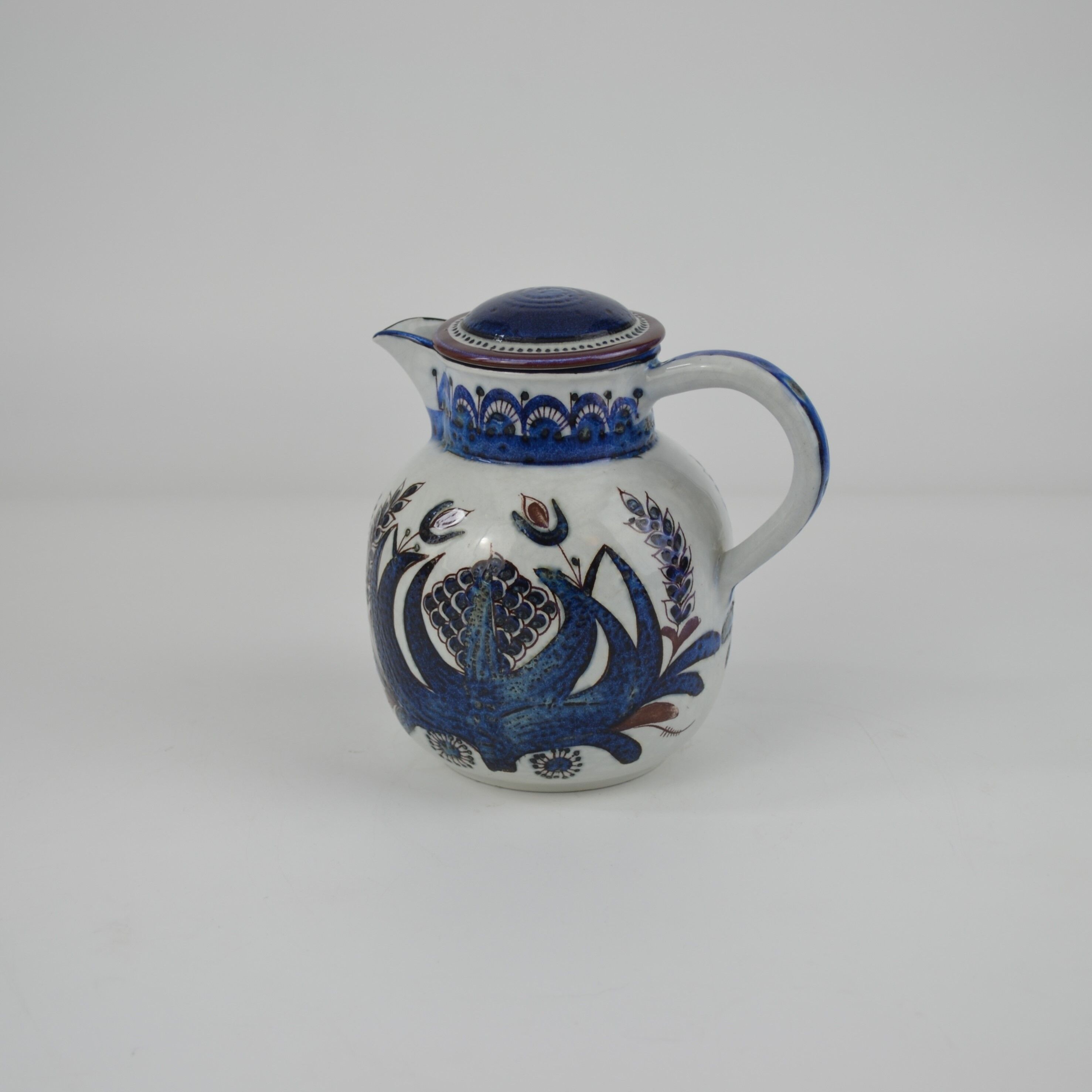 Pitcher with Earthenware lid Tenera series by Berte Jessen for Aluminia