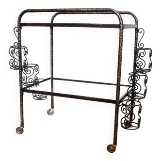 Iron and glass trolley 1950