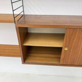 Mid-Century Nisse Strinning string design teak wall unit , 1960s