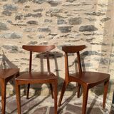 4 vintage scandinavian chairs