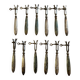 12 rib sleeves. Solid silver-filled handles. France