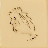 Soceram iridescent cubic vase