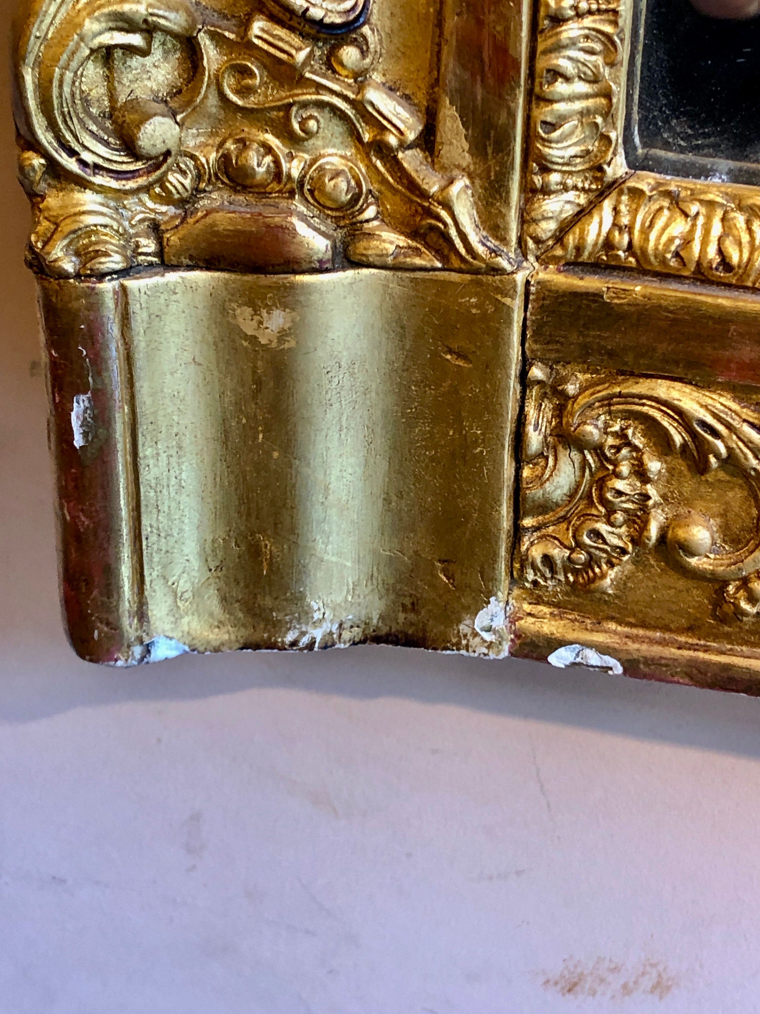 Golden wooden mirror, 19th century