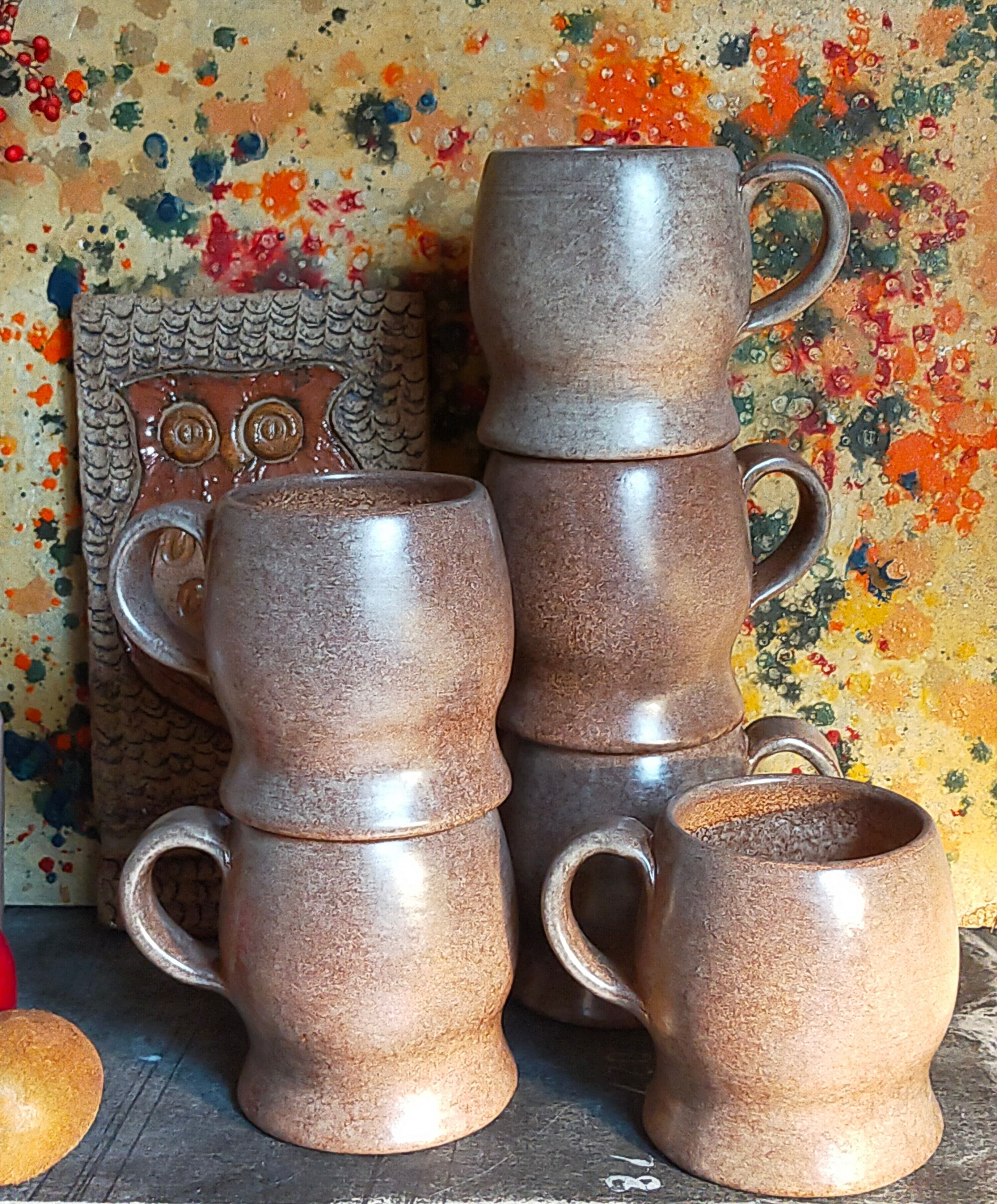 Six chopes céramiques de Max Idlas années 60