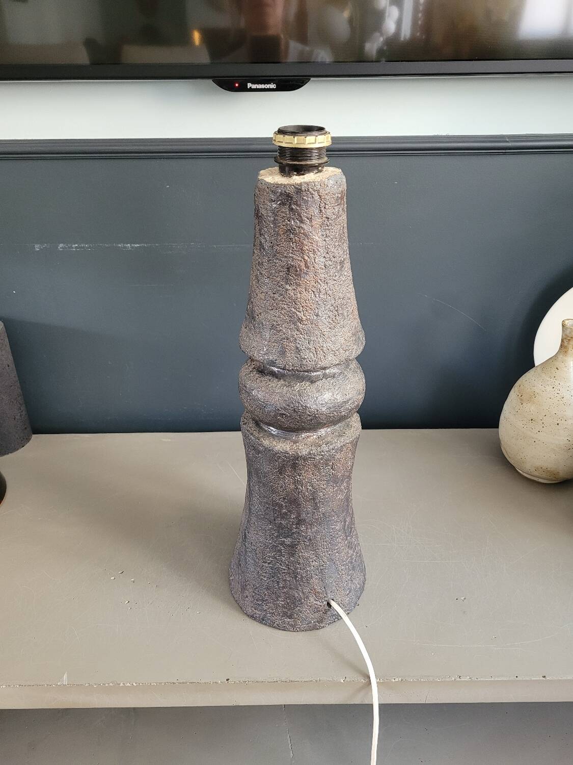 Vintage concrete lamp base