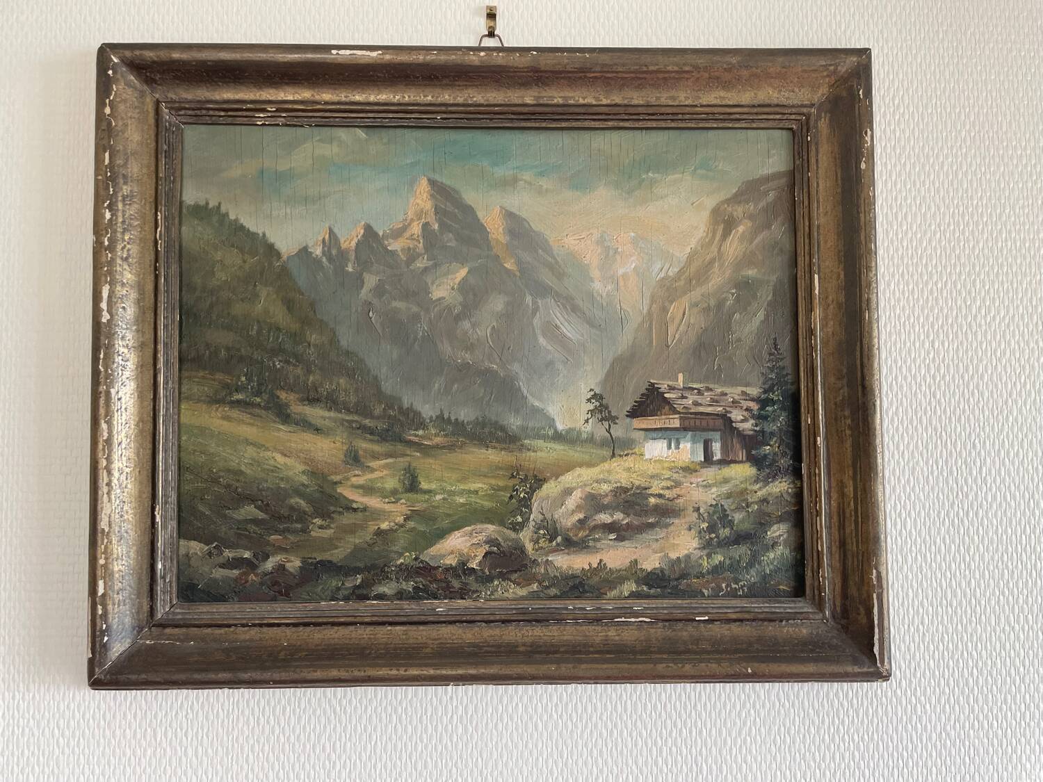 Oil on wood by W. Schmidt, 1947