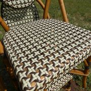 Set of 6 chairs bistro terrace "Parisian" rattan and brown braiding
