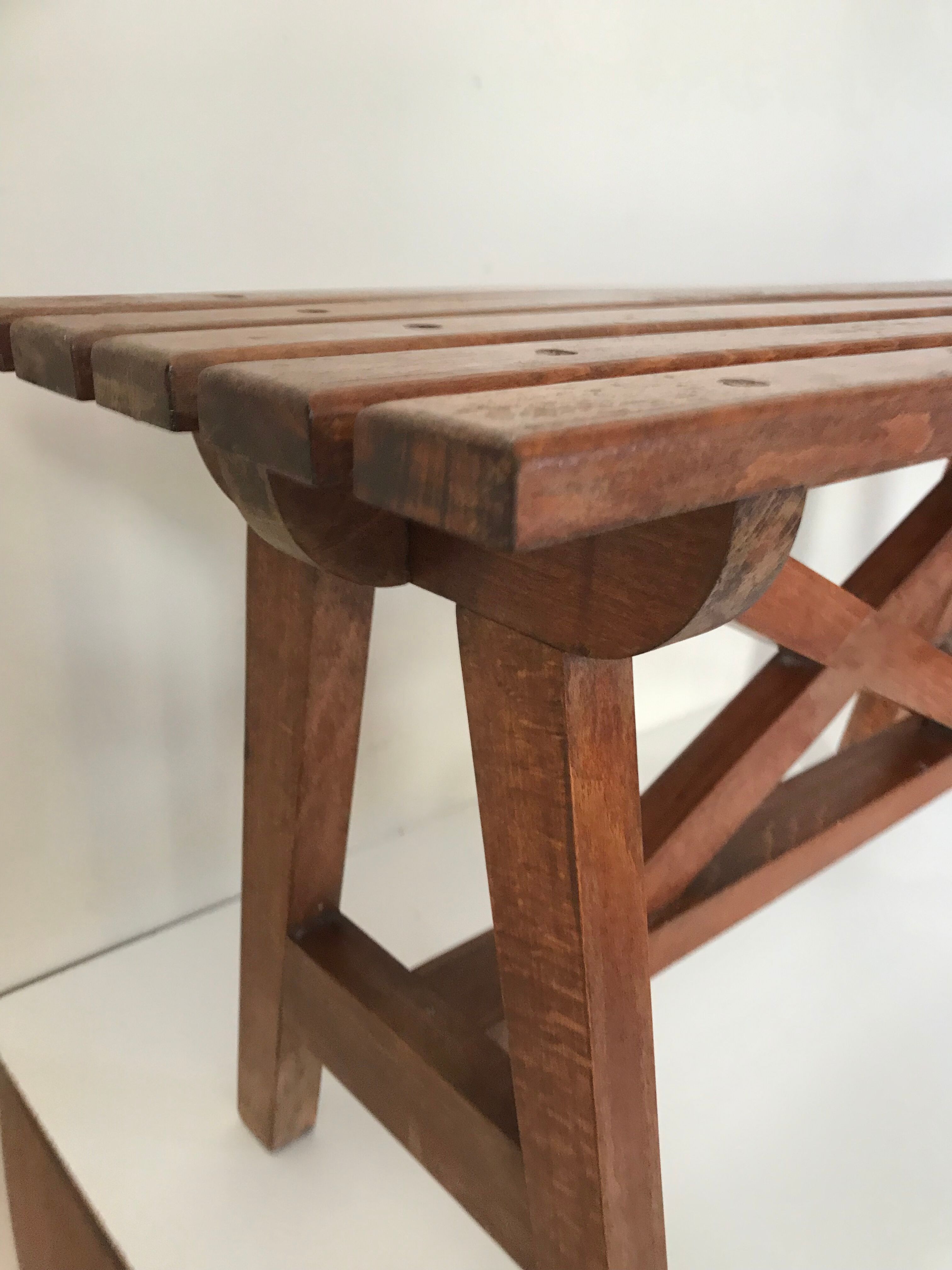 Vintage oak bench years 60