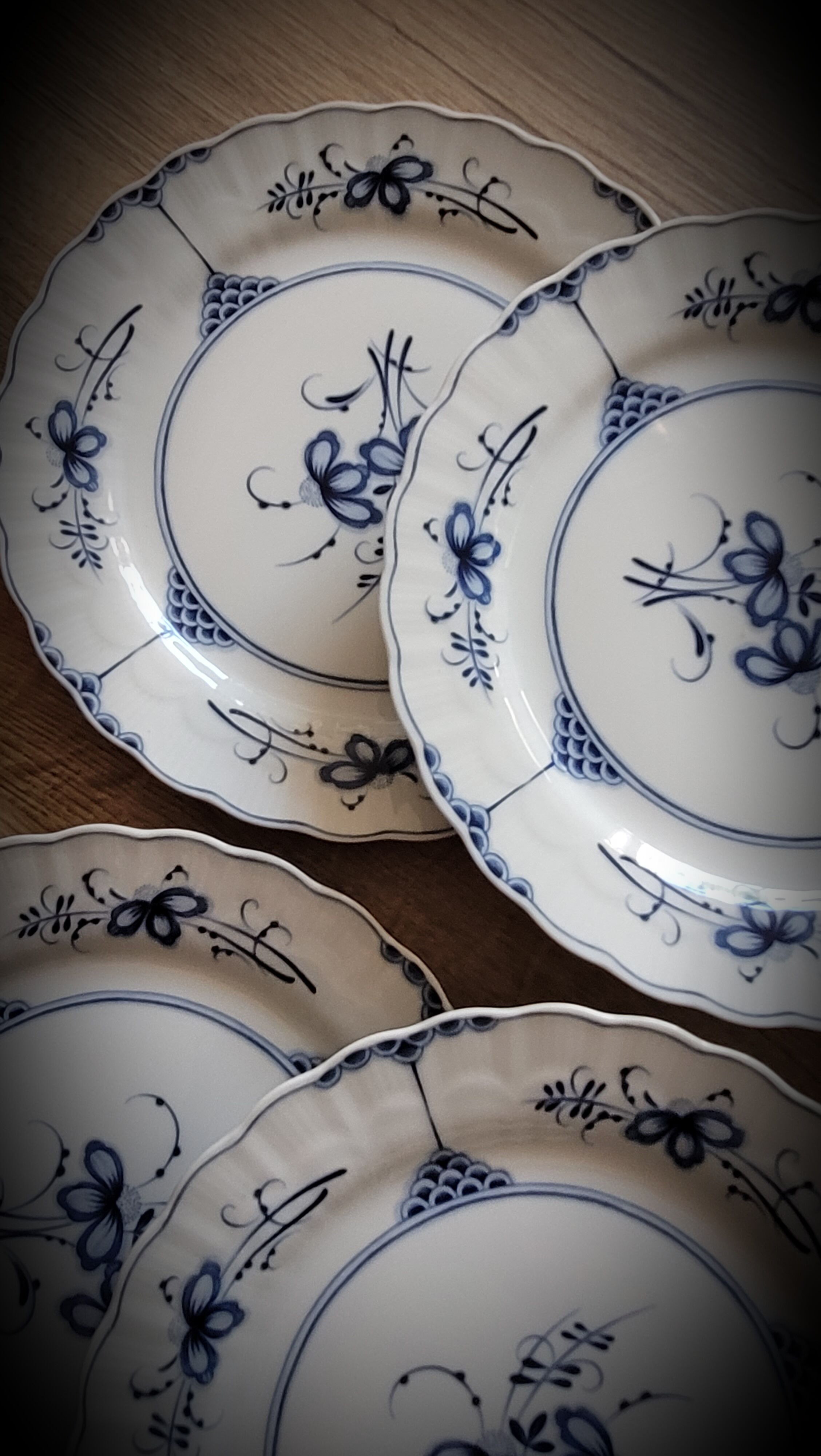 Set 6 flat plates Echt Kobalt