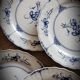 Set 6 flat plates Echt Kobalt