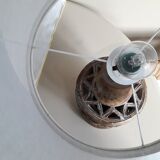 Sandstone lamp from the 60s signed Agnès Escala