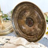 Pair of old gilded brass candlesticks