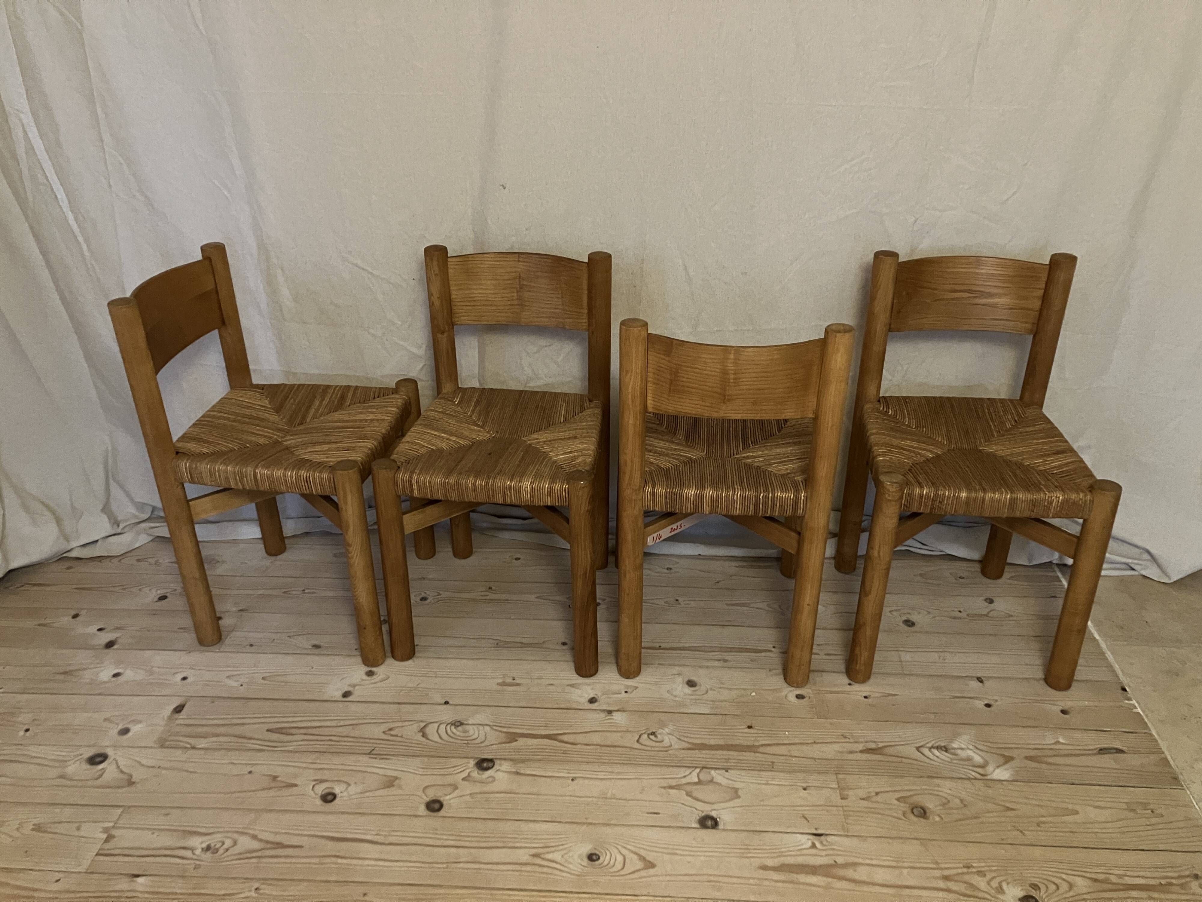 set of 4 chairs model "Meribel" by Charlotte Perriand