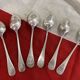 Set of 6 silver-plated French Navy dessert spoons
