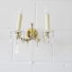 Wall lamps set made of crystal glass