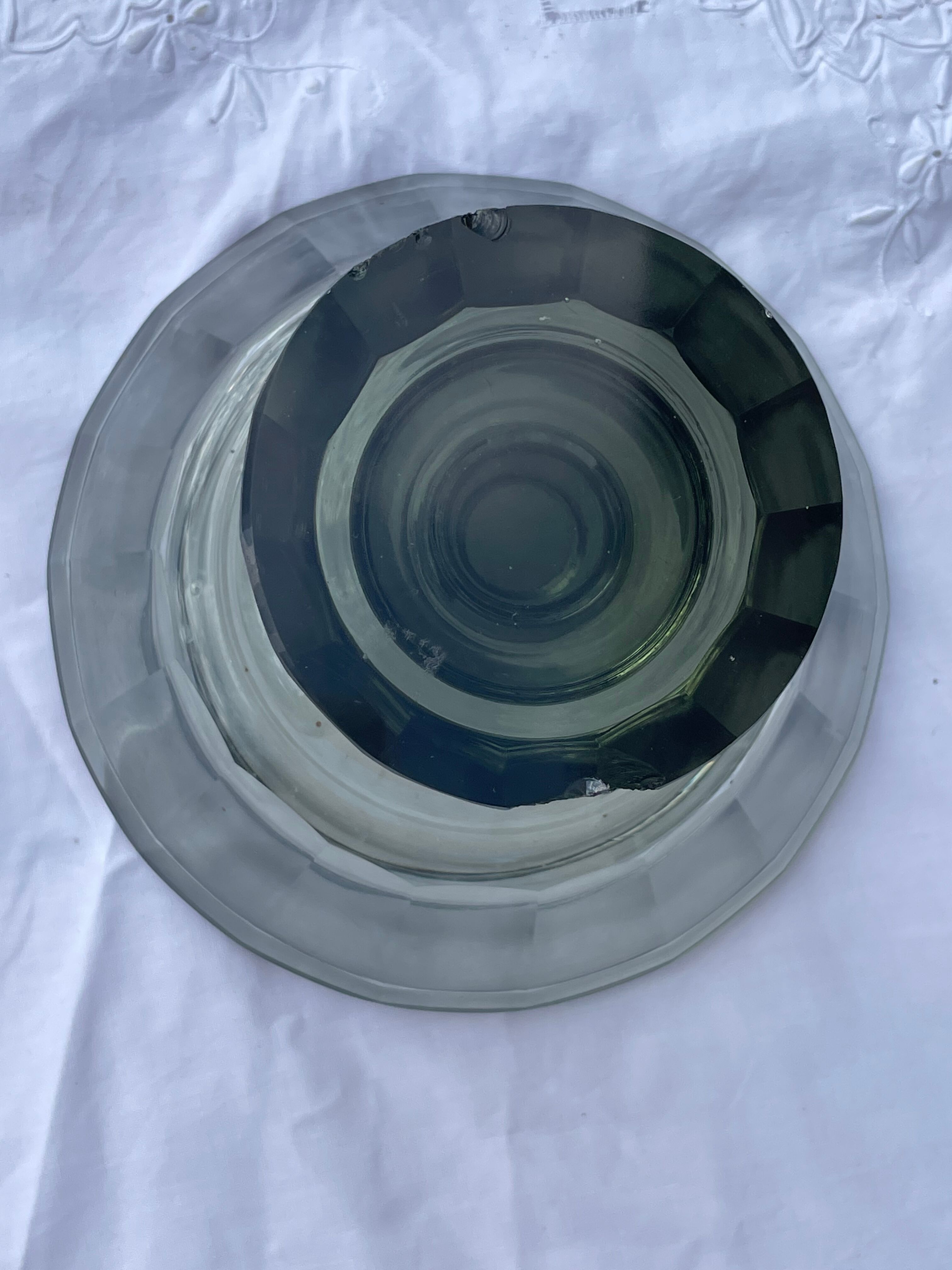 Carafe art deco blue green 1930