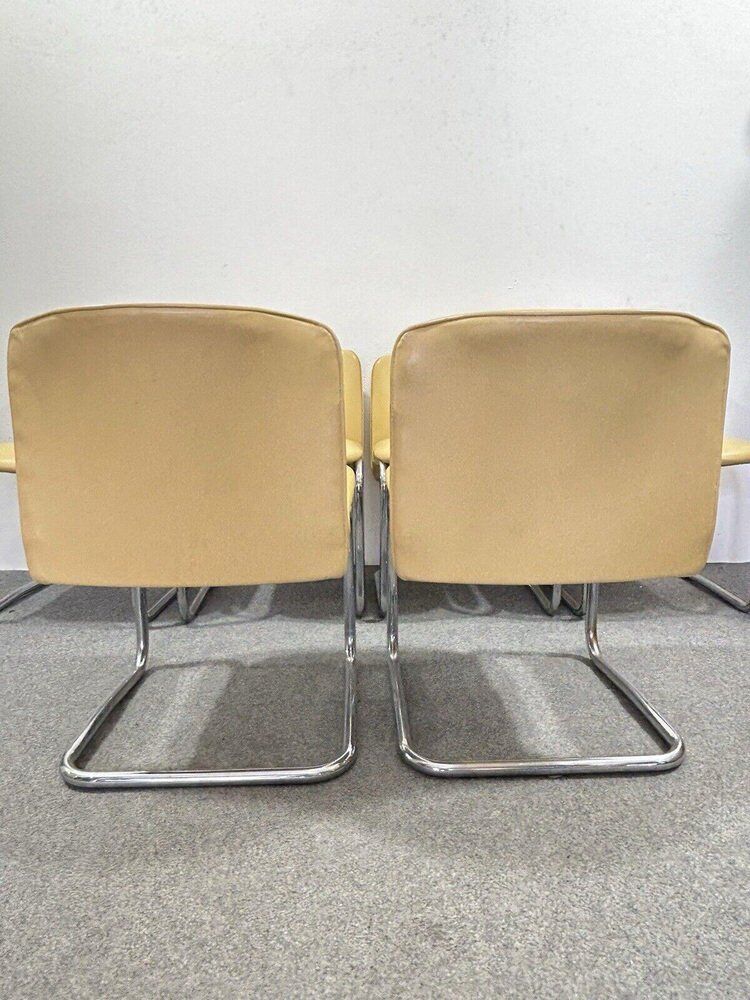 Vintage Chairs in Chrome Plated Steel, 1970s, Set of 6