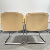 Vintage Chairs in Chrome Plated Steel, 1970s, Set of 6