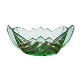 Green art deco jardiniere, huta hortensja, 1930s