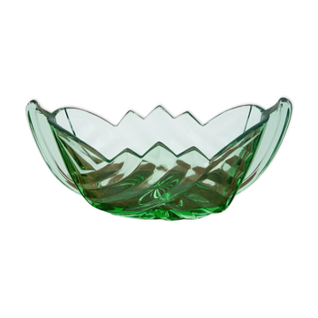 Jardinière art déco verte, huta hortensja, années 1930
