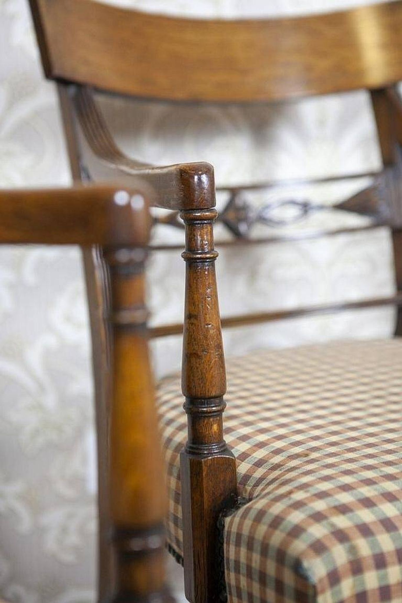 Vintage Oak Armchairs, 1940s, Set of 4