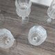 6verres à pied à vin en cristal d'Arques, modèle Longchamps. Contenance 12