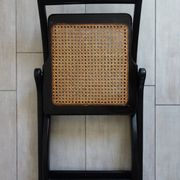 Chaise pliante cannée vintage