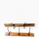 Vintage industrial wooden wall coat rack / wall coat rack