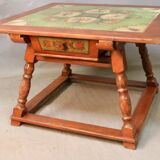 19th-century painted wooden changing table