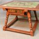 19th-century painted wooden changing table