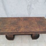 Art deco period table in walnut bramble
