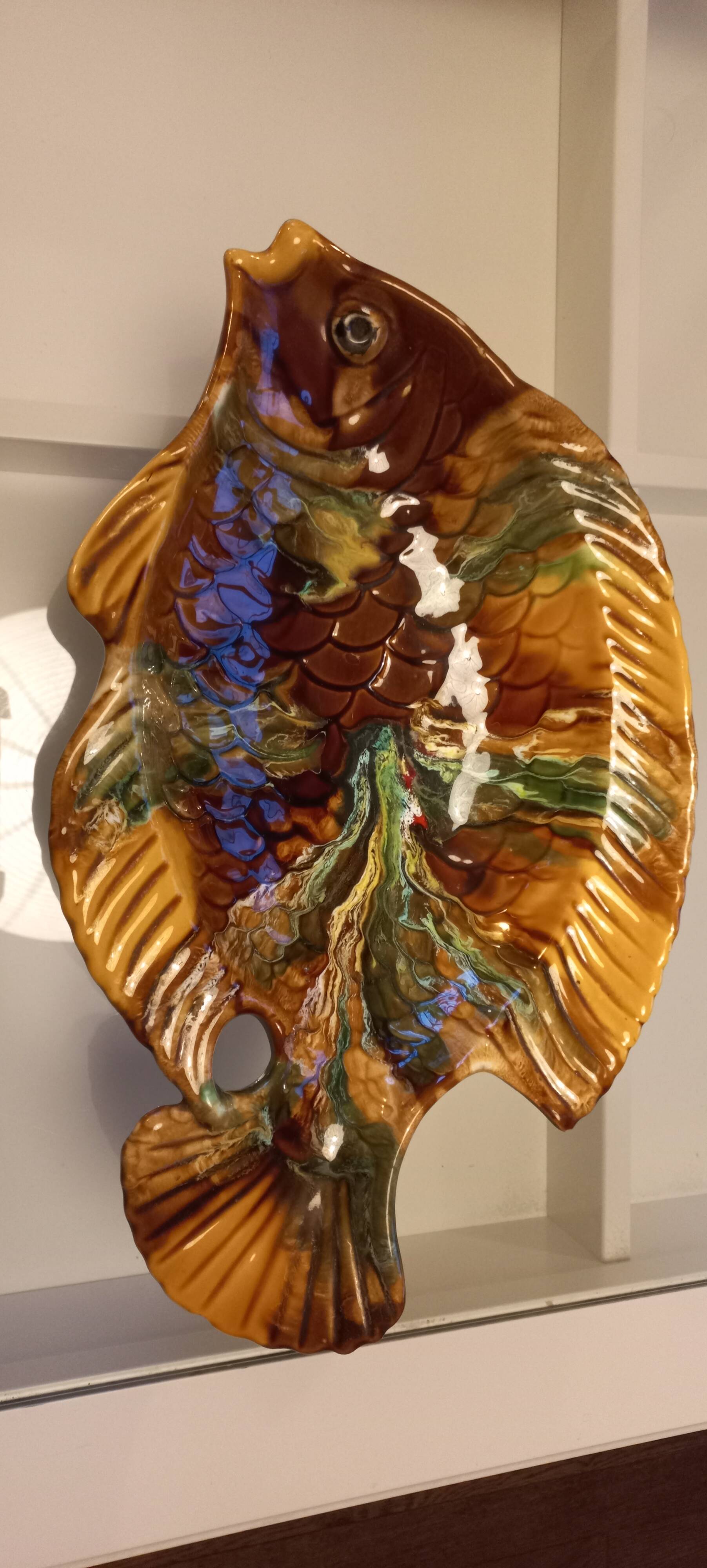 Plat "poisson" Vallauris 40 cm x 25 cm