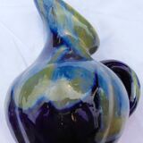 Enamelled ceramic pitcher - artist to identify