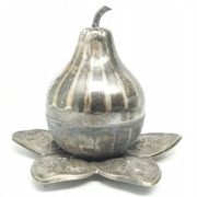 Sugar bowl, Art Deco, silver-plated brass, Szandrik, Hungary, 1930s