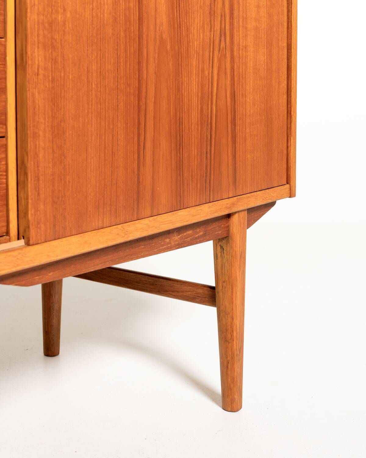 Scandinavian teak and oak highboard, 1960s