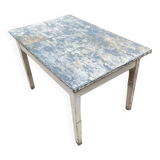 Old zinc plated table