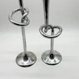 XXL "Giant Knot" candlestick pair – 1980s