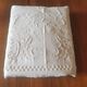 Large antique linen sheet monogrammed AH