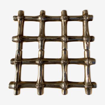 Dessous de plat métal argenté Léonard format carré extensible