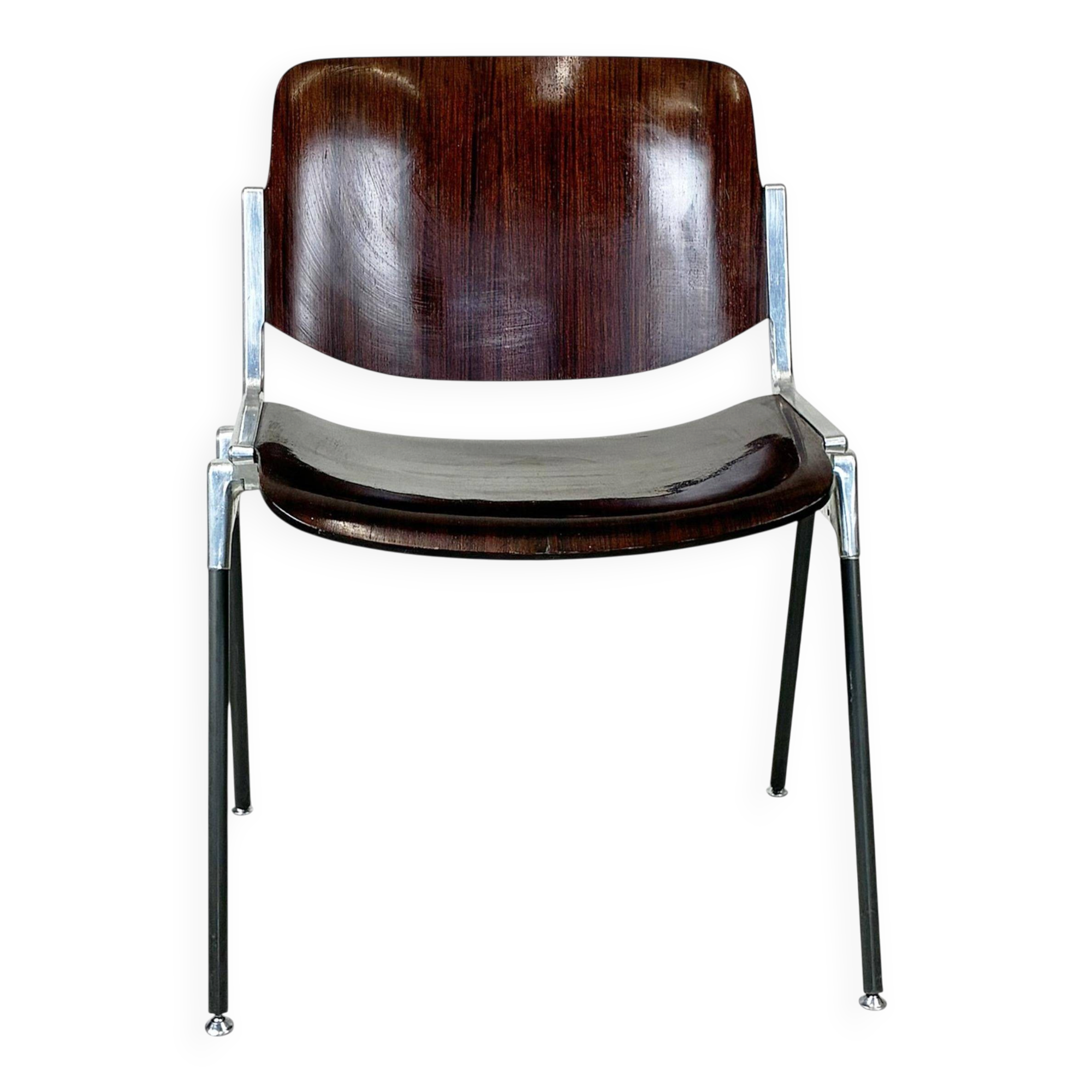 Brown Castelli DSC 106 Stacking Chair by Giancarlo Piretti, Italy