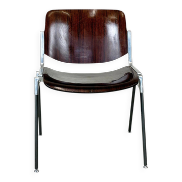 Brown Castelli DSC 106 Stacking Chair by Giancarlo Piretti, Italy
