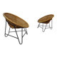 Mid-Century German Bamboo Chairs, 1960s, Set of 2