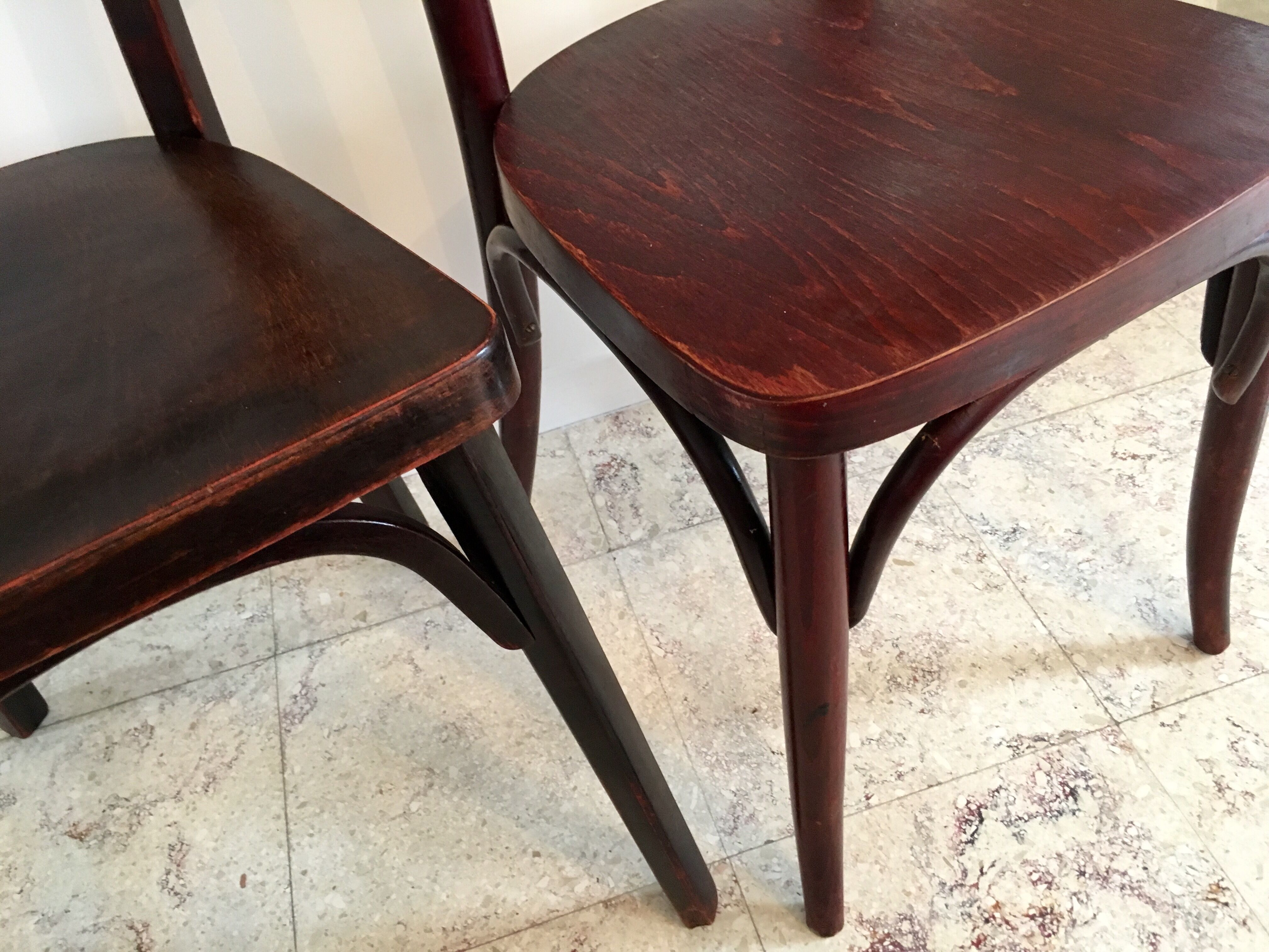 Pair of vintage bistro chairs Berc Antoine