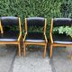 Scandinavian skay chairs and vintage blond wood 60s