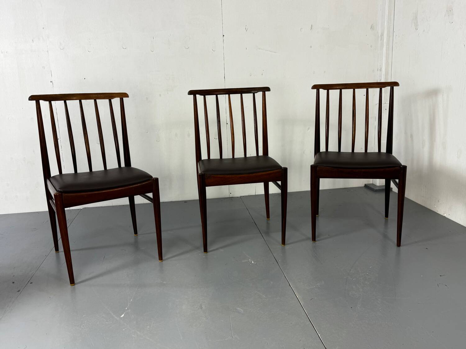 AWA Rosewood Danish design Dining Chairs, 1960s, Set of 3