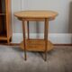 Oval side table with double top in wood - Art Deco style 1940
