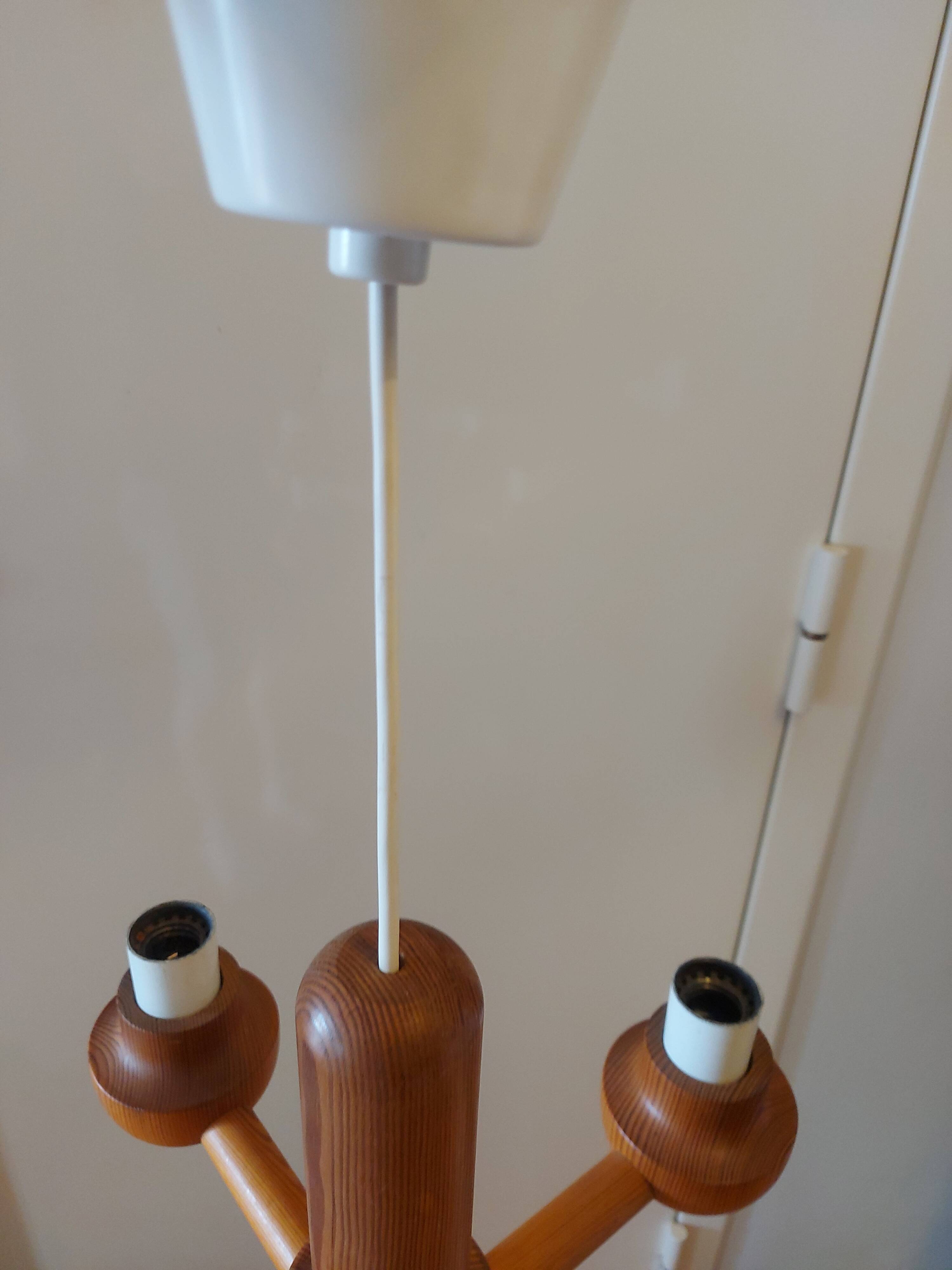 Vintage Ikea pine chandelier