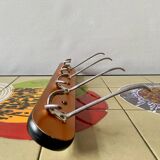 Portemanteau vintage en Formica orange - 4 crochets