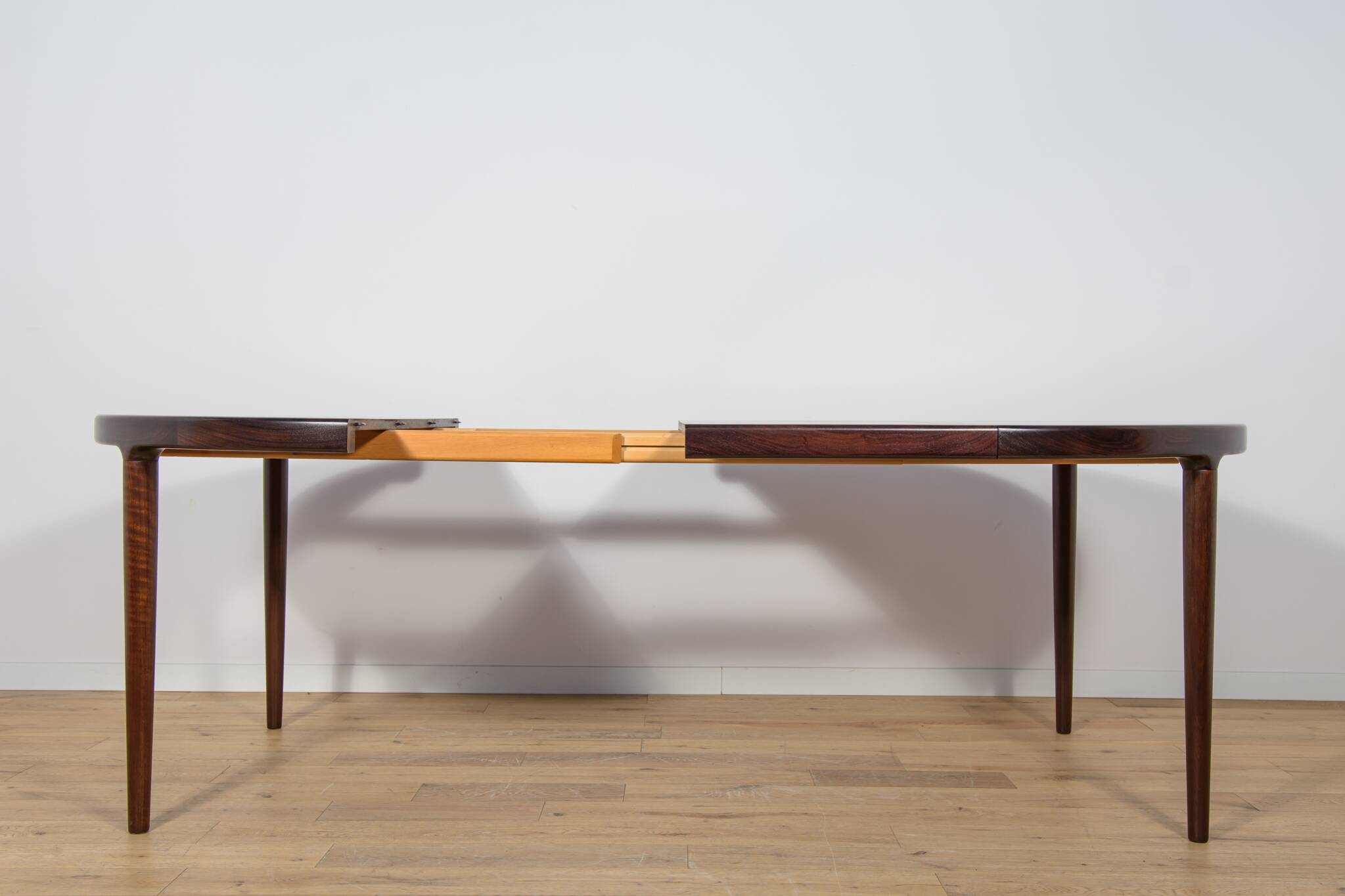 Mid-Century Round Rosewood Extendable Dining Table, Denmark, 1960s